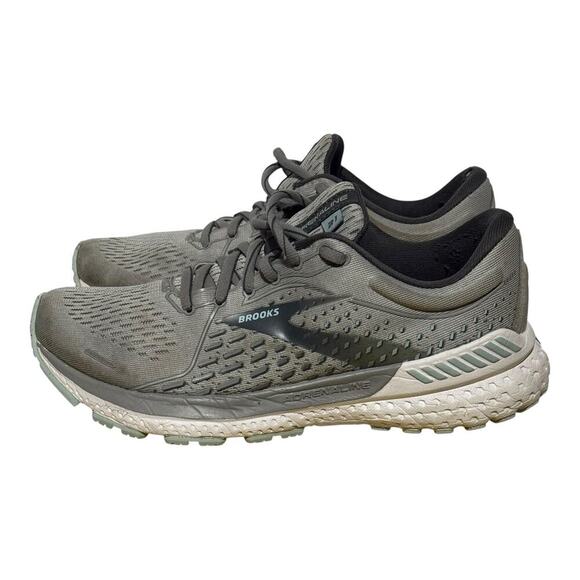 Brooks Adrenaline GTS 21 Gray Running Shoes Women's Size 7.5 Stability Sneakers - Picture 4 of 8